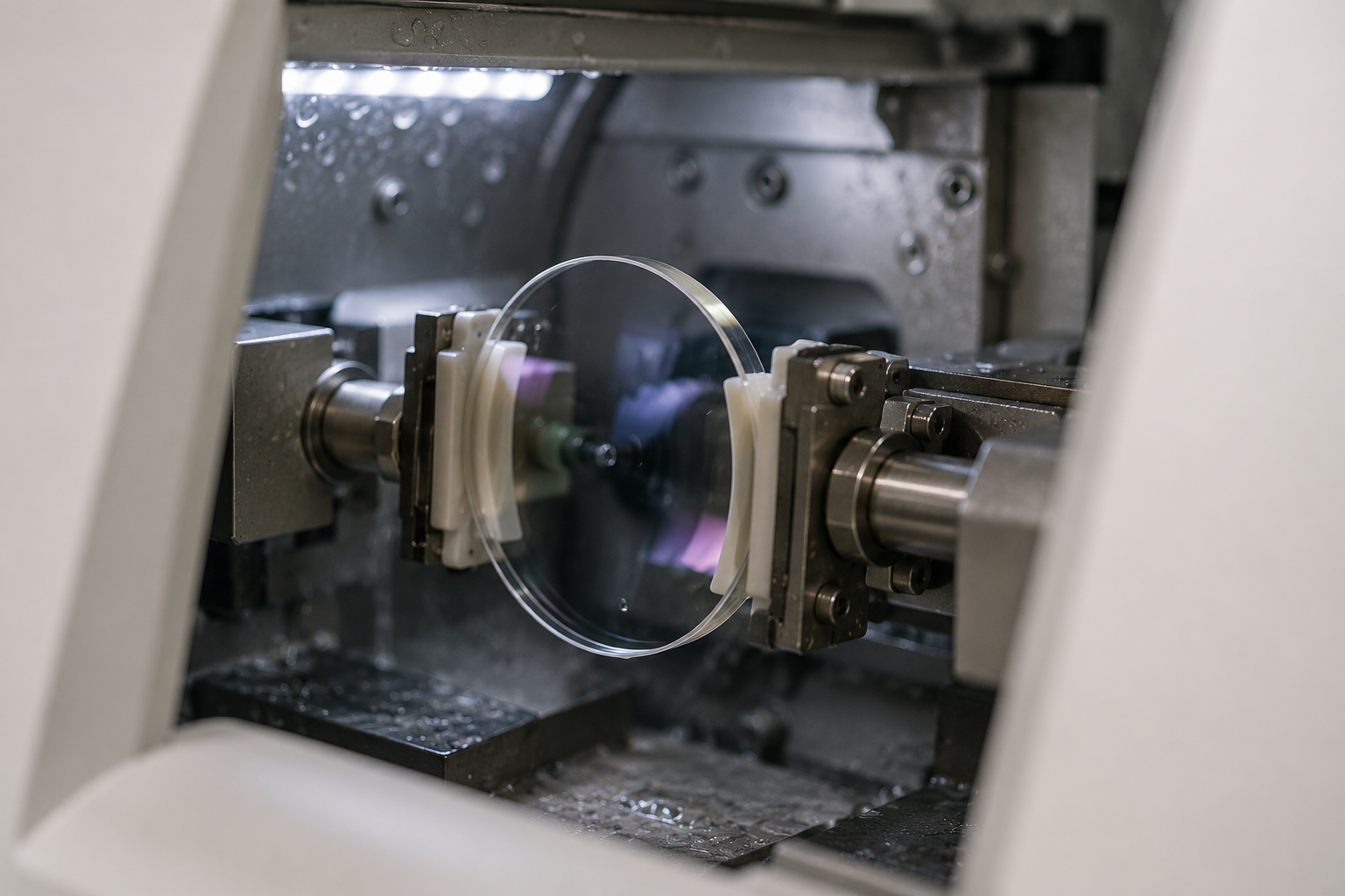 Modern optical lens manufacturing equipment