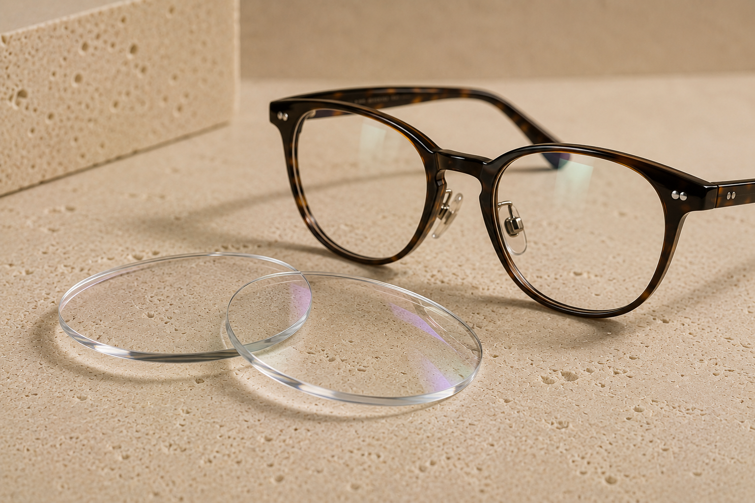 Replacement optical lenses and glasses