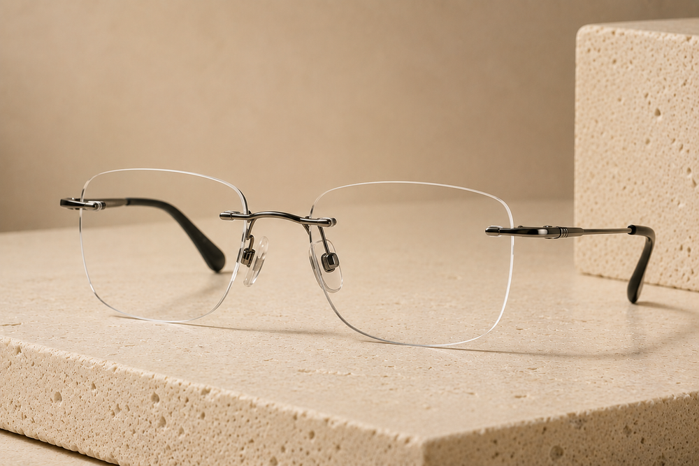 Rimless glasses